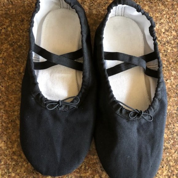 WELOVE Black Canvas Ballet Slippers - Picture 5 of 12